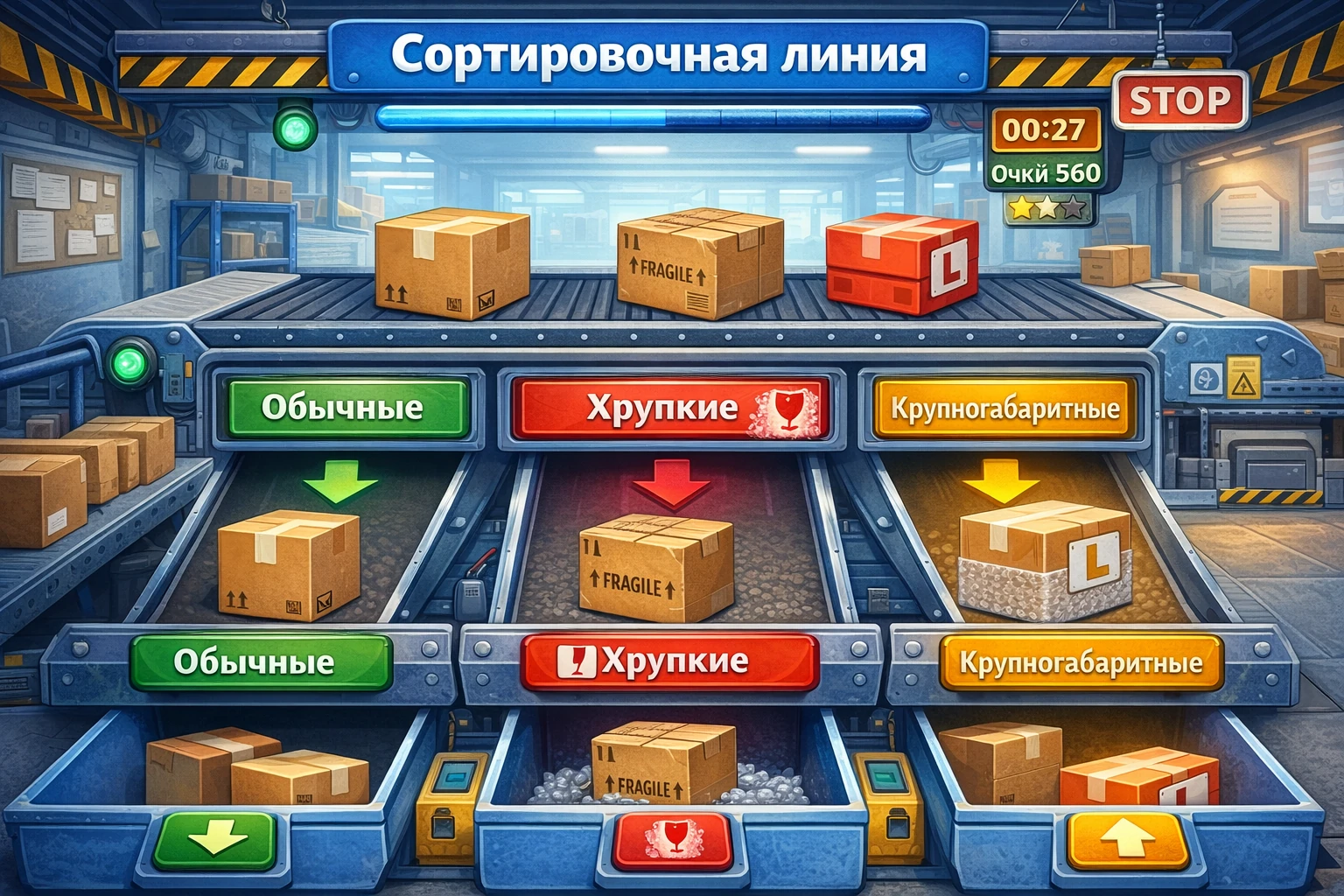 Пример игрового интерфейса с заданиями