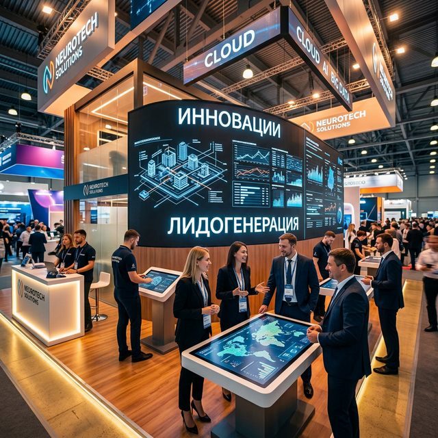 Технологичный стенд с акцентом на инновации и лидогенерацию